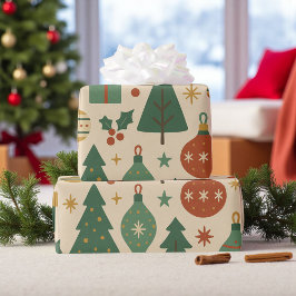 Retro vakantie Mid Century Modern Cadeaupapier