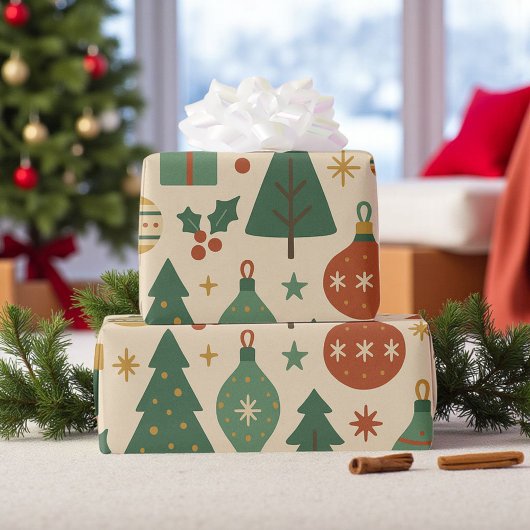 Retro vakantie Mid Century Modern Cadeaupapier