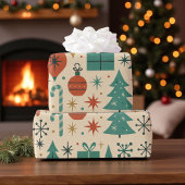 Retro vakantie Mid Century Modern Cadeaupapier