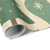 Retro vakantie Mid Century Modern Cadeaupapier (Rol Hoek)