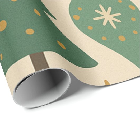 Retro vakantie Mid Century Modern Cadeaupapier (Rol Hoek)