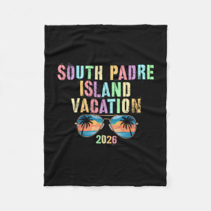 Retro vakantie op south padre island 2026 fleece deken