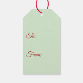  Retro vakantie Ornamenten, Bloemenkerst Cadeaulabel (Achterkant)