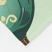  Retro vakantie Ornamenten, Bloemenkerst Fleece Deken (Hoek)