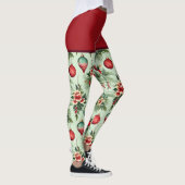  Retro vakantie Ornamenten, Bloemenkerst Leggings (Rechts)
