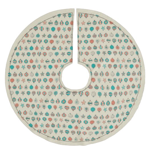 Retro vakantie Ornamenten boomrok Kerstboom Rok (Voorkant)