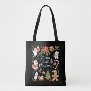 Retro Vakantie Oud Merkwaardig Kerstfeest Tote Bag