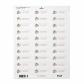 Retro vakantie retouradreslabel etiket (Full Sheet)