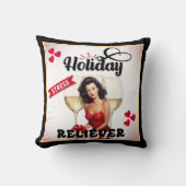 Retro Vakantie Stress Reliever Pinup Kussen (Voorkant)