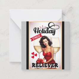 Retro Vakantie Stress Reliever Pinup Notitiekaartje