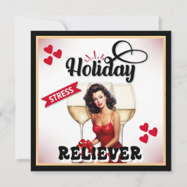 Retro Vakantie Stress Verlichter Pin-up Feestdagenkaart