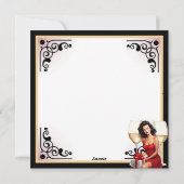 Retro Vakantie Stress Verlichter Pinup Feestdagenkaart (Achterkant)