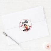 Retro Vakantie Stress Verlichter Pinup Ronde Sticker (Envelop)