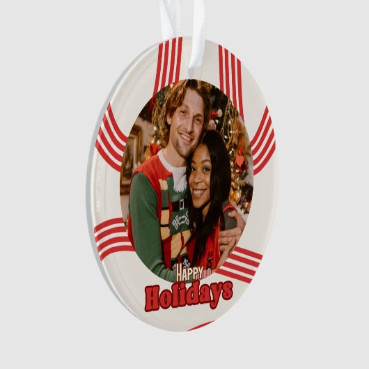 Retro Vakantie Vriend familie Ornament (voorkant)