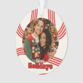 Retro Vakantie Vriend familie Ornament (voorkant)