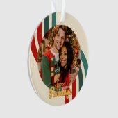 Retro Vakantie Vriend familie Ornament (voorkant)