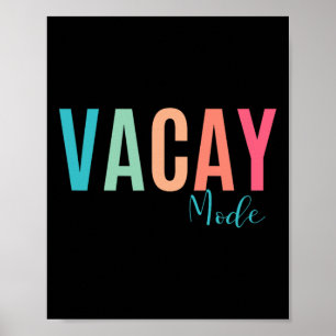 Retro vakantiemodus voor kampeervakanties met het poster