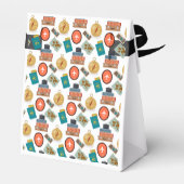 Retro vakantiereizen thema bedankdoosjes (Achterkant)