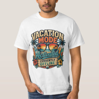 Retro Vakantiestand Geactiveerd Momenteel Offline  T-shirt