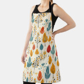 Retro val bladeren herfst bladeren patroon schort (Insitu)