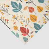 Retro val bladeren herfst bladeren patroon tissuepapier (Detail)