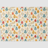 Retro val bladeren herfst bladeren patroon tissuepapier (Voorkant)