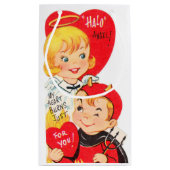 retro Valentijn Angel Klein Cadeauzakje (Achterkant)