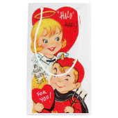 retro Valentijn Angel Klein Cadeauzakje (Voorkant)