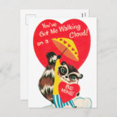  retro Valentijn animal Holiday briefkaart (Voorkant / Achterkant)