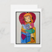 Retro Valentijn Bedankkaart (Voorkant / Achterkant)