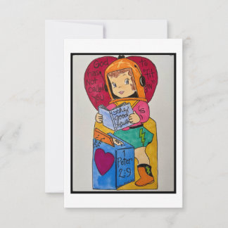 Retro Valentijn Bedankkaart