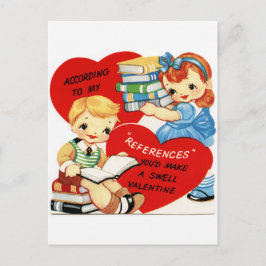 Retro Valentijn boek leuk briefkaart