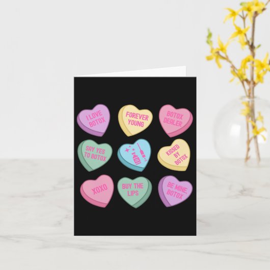 Retro Valentijn Botox Harten Candy Vuller Dysport Kaart (Gele Bloem)