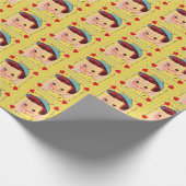 RETRO VALENTIJN BOY MET HART INpakpapier (Hoek)