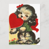 Retro  Valentijn briefkaart (Voorkant)