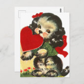 retro Valentijn Briefkaart (Voorkant / Achterkant)