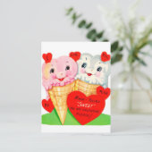 retro Valentijn Briefkaart (Staand voorkant)