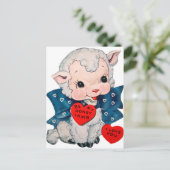 Retro Valentijn briefkaart (Staand voorkant)