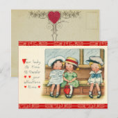 Retro Valentijn Briefkaart (Voorkant / Achterkant)