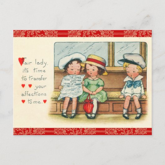 Retro Valentijn Briefkaart (Voorkant)