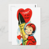 retro Valentijn Briefkaart (Voorkant / Achterkant)