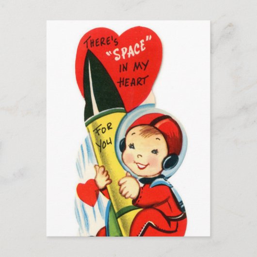 retro Valentijn Briefkaart (Voorkant)