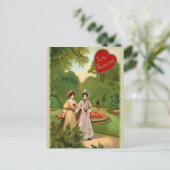 Retro Valentijn Briefkaart (Staand voorkant)