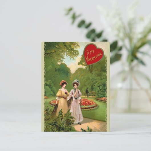 Retro Valentijn Briefkaart (Staand voorkant)