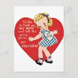 Retro  Valentijn briefkaart Vakdag