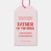 Retro Valentijn Bruidsfeest Rood Roze Cadeaulabel (Voorkant)