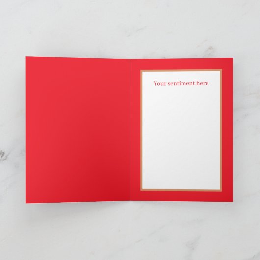 retro  Valentijn butcher voegt sentiment toe Feestdagen Kaart (Binnen)