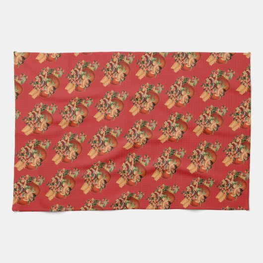 Retro/ Valentijn Cherubs Theedoek (Horizontaal)