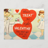 retro  Valentijn Doctor Nurse Briefkaart (Voorkant)
