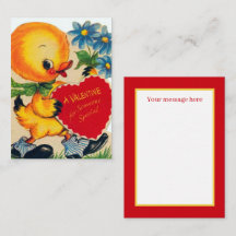 retro  Valentijn duck add message